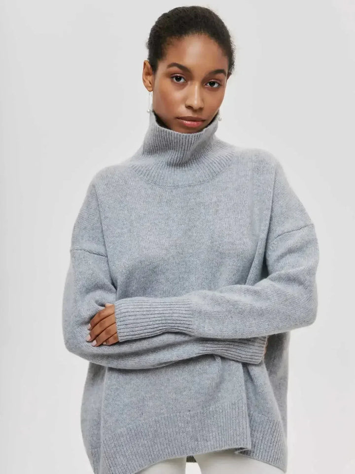 Women’s Oversized Ribbed Turtleneck Sweater