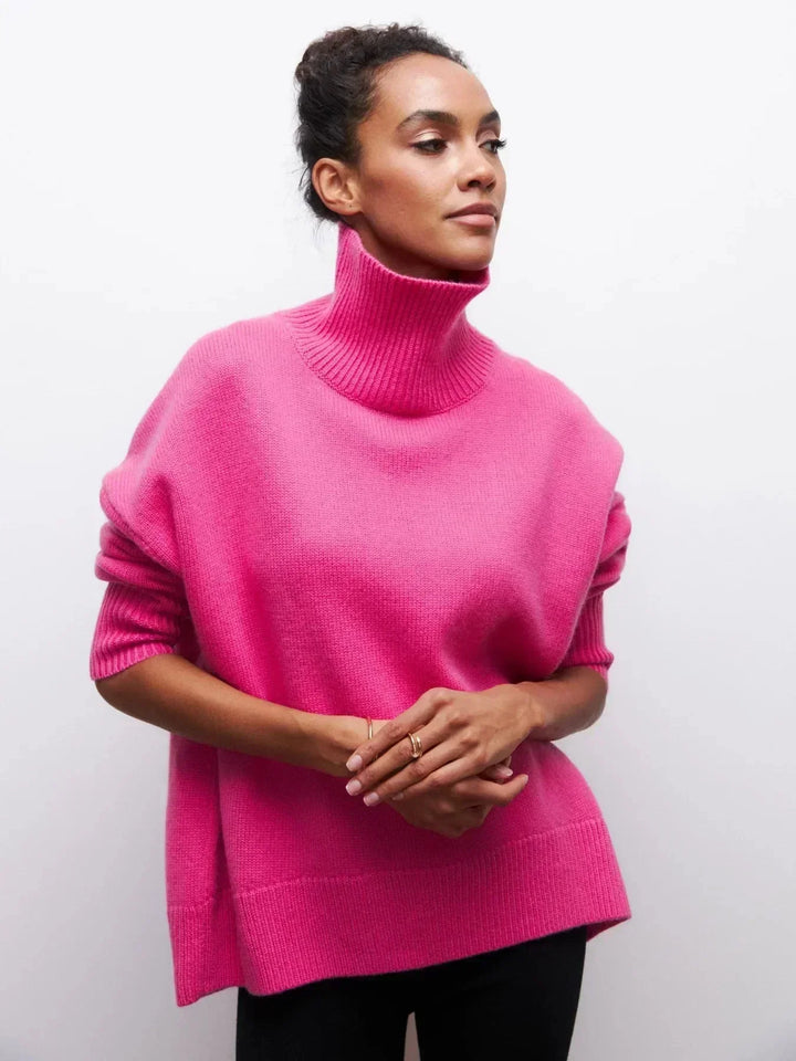 Women’s Oversized Ribbed Turtleneck Sweater