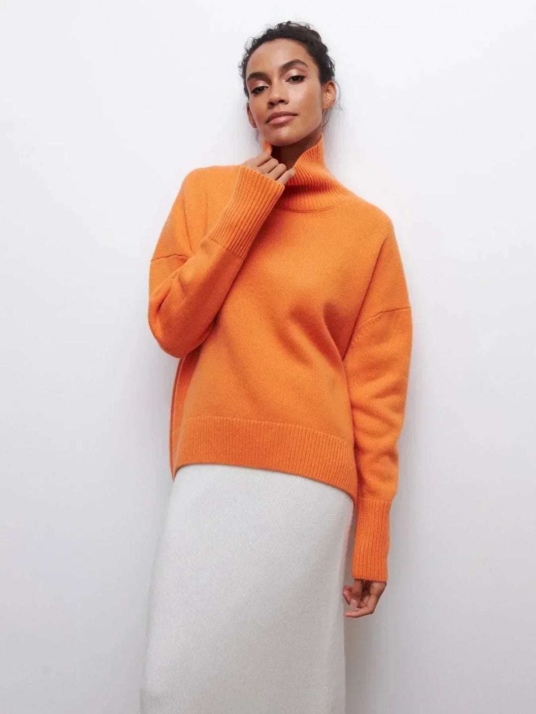 Women’s Oversized Ribbed Turtleneck Sweater