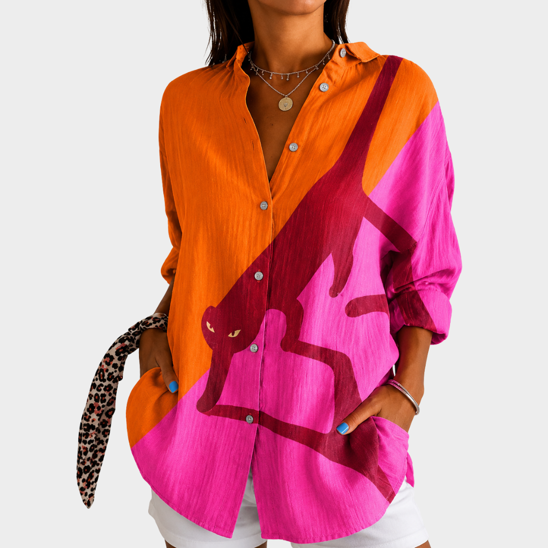 Women’s Safari Print Statement Blouse