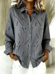 Women’s Casual Dotted Line Print Blouse