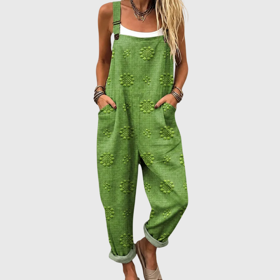 Women’s Printed Relaxed Fit Overalls