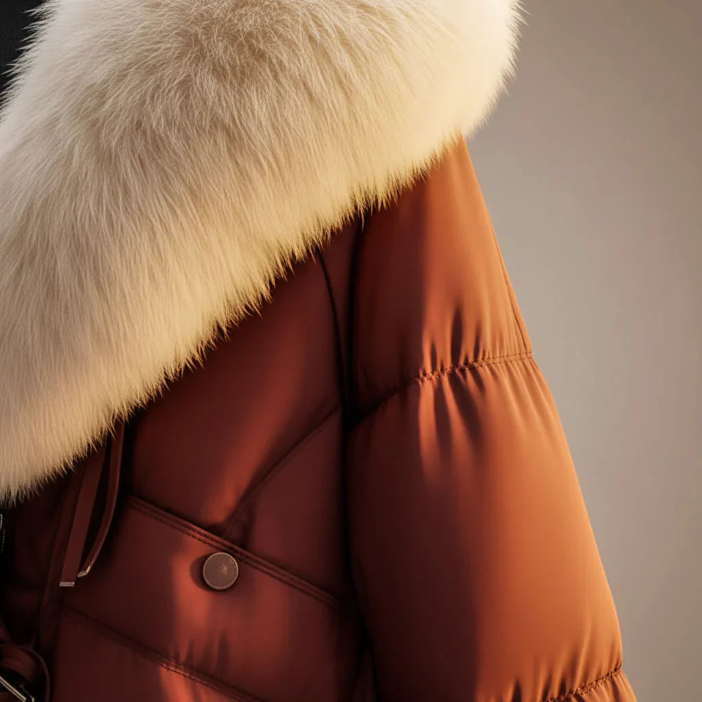 Women’s Padded Fur Collar Winter Coat