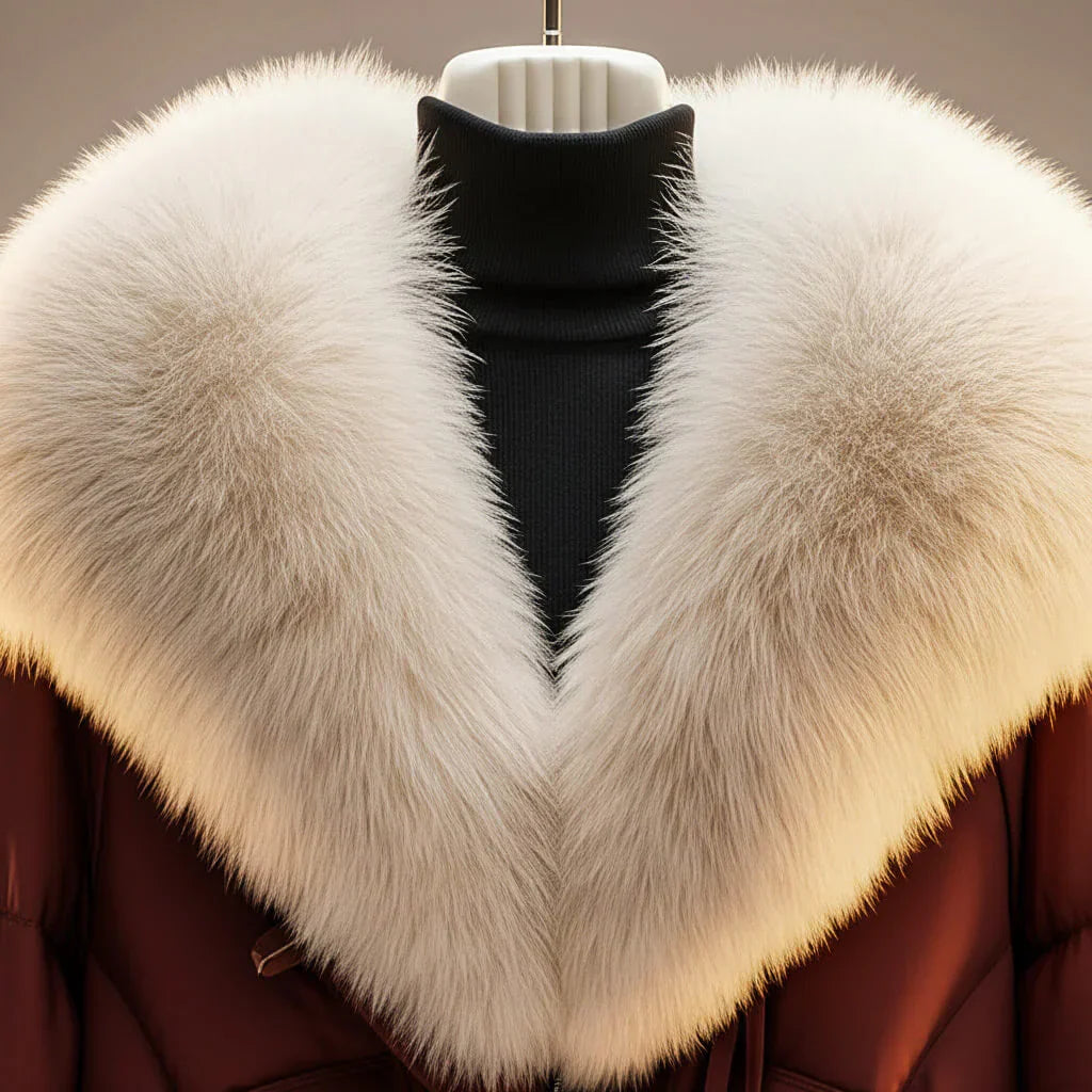 Women’s Padded Fur Collar Winter Coat