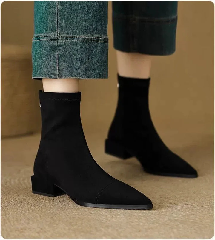 Women’s Pointed-Toe Heeled Ankle Boots