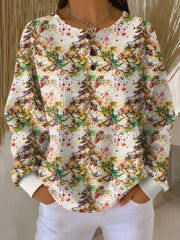 Women’s Christmas Tree Graphic Crewneck Sweater