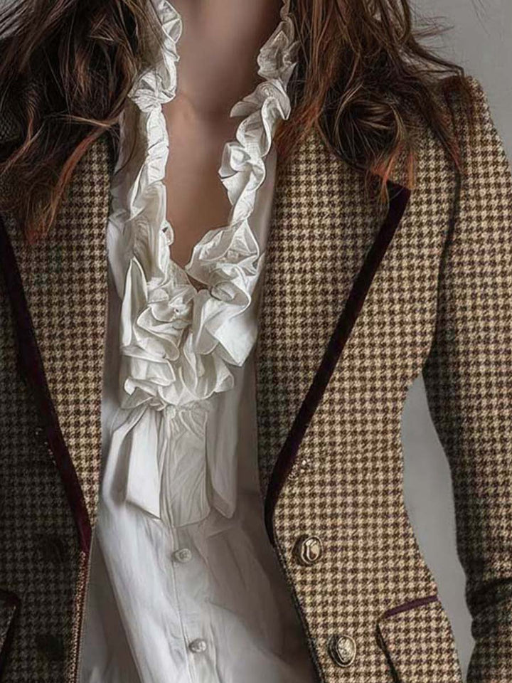 Women’s Vintage Houndstooth Tailored Blazer