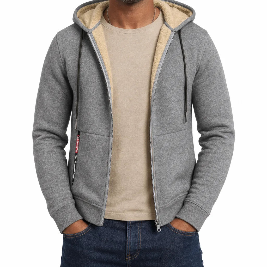 Men’s Cozy-Lined Full-Zip Hoodie