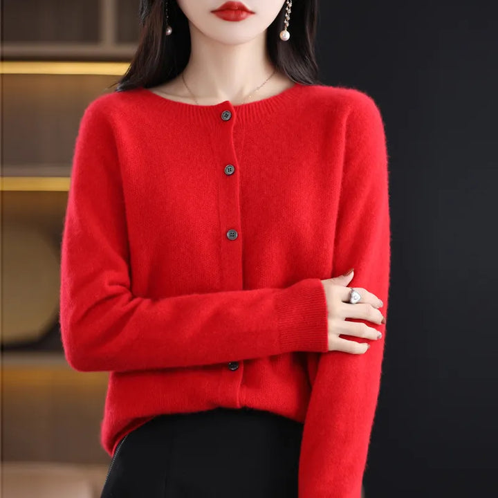 Women’s V-Neck Button-Front Cardigan