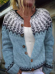Women’s Retro V-Neck Button Front Cardigan