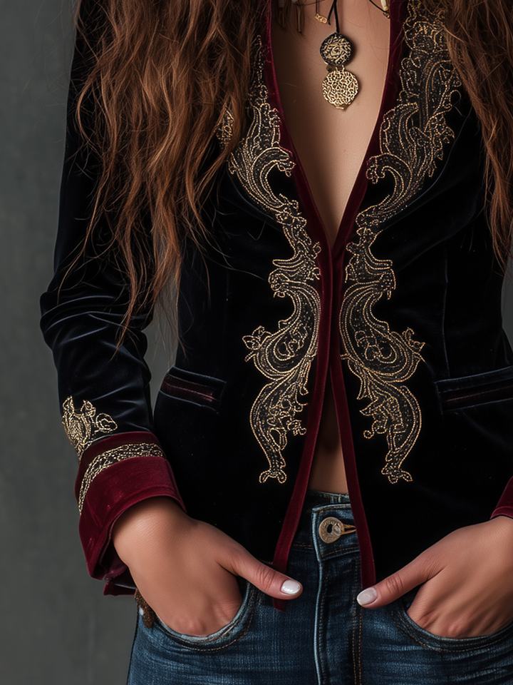 Women’s Vintage Baroque Embroidered Blazer