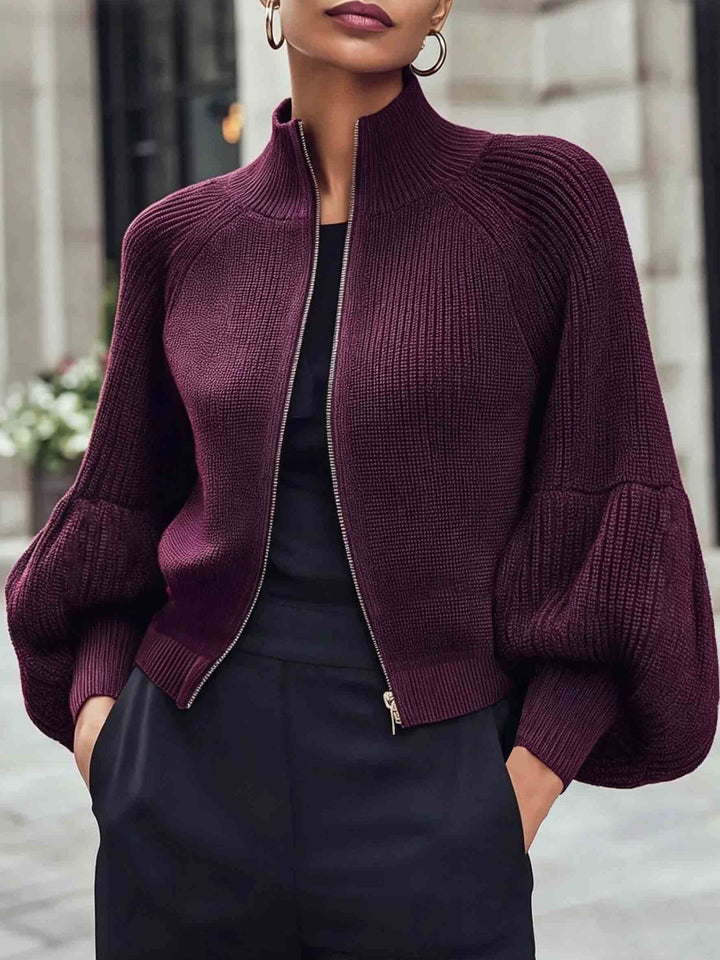 Women’s Slim Fit Zip-Up Cardigan