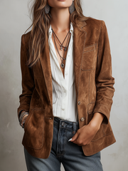 Women’s Retro Contrast Stitching Eco Friendly Jacket