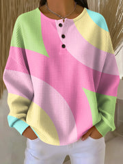 Women’s Abstract Geometric Knit Sweater