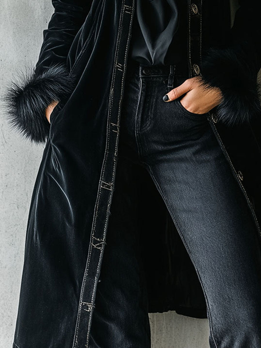 Women’s Longline Tailored Black Coat