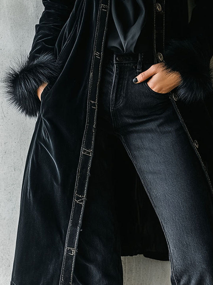 Women’s Longline Tailored Black Coat