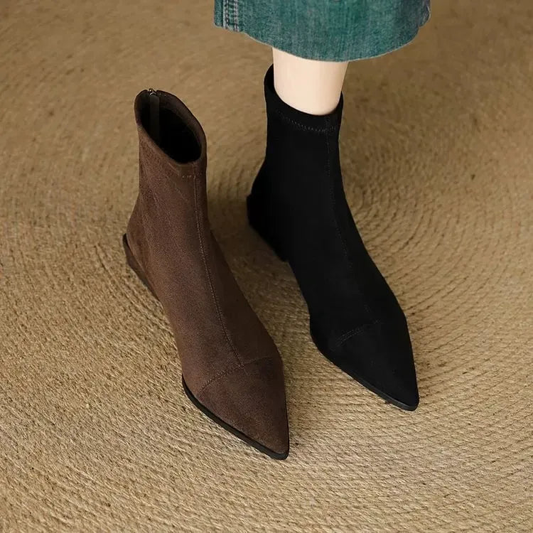 Women’s Pointed-Toe Heeled Ankle Boots