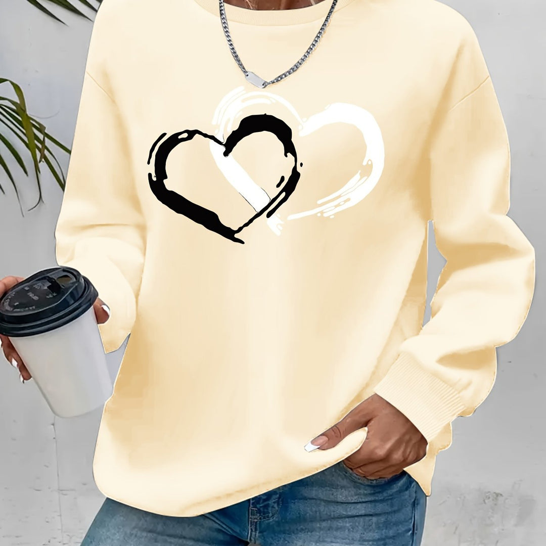 Women’s Heart Pattern Knit Pullover Sweater