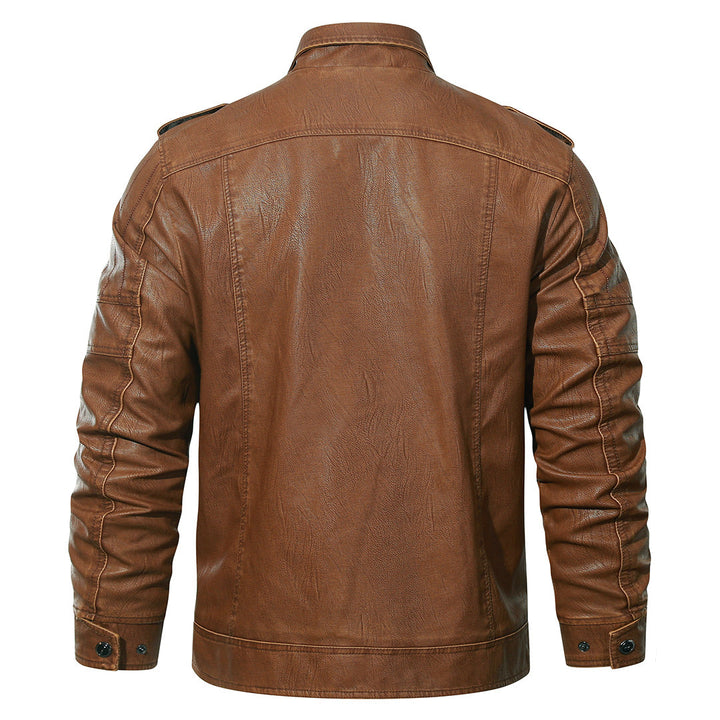 Men’s Slim Fit Zip-Up Biker Jacket