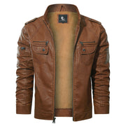 Men’s Slim Fit Zip-Up Biker Jacket