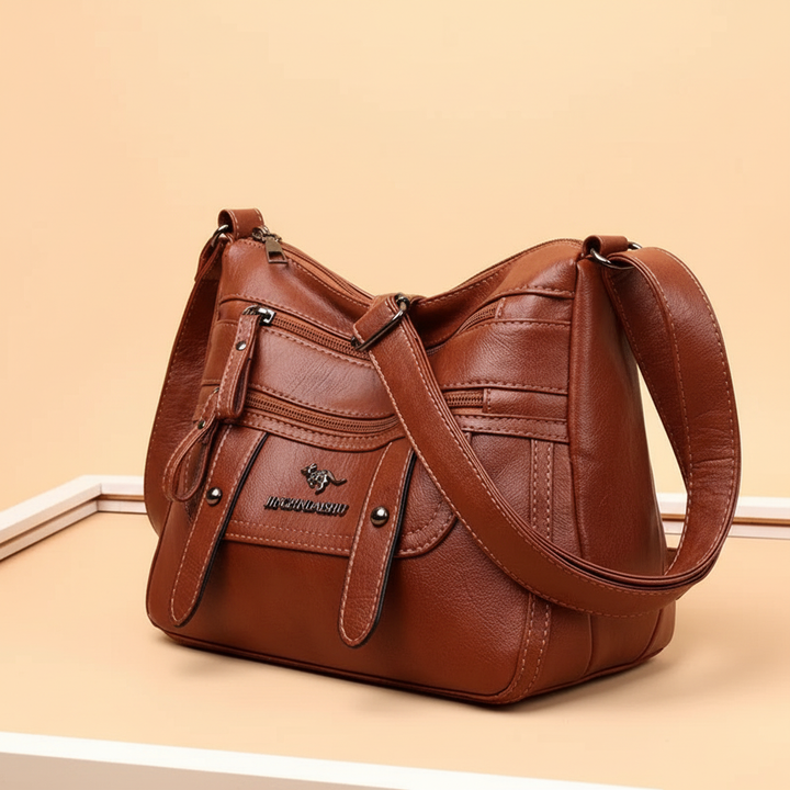 Women’s Zip Top Multi Pocket Handbag