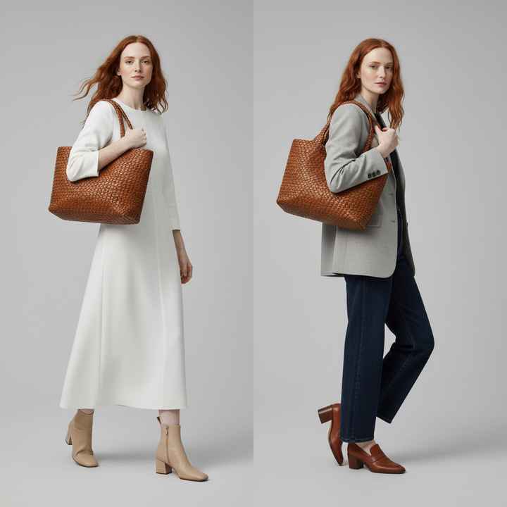 Women’s Woven Vegan Tote Bag