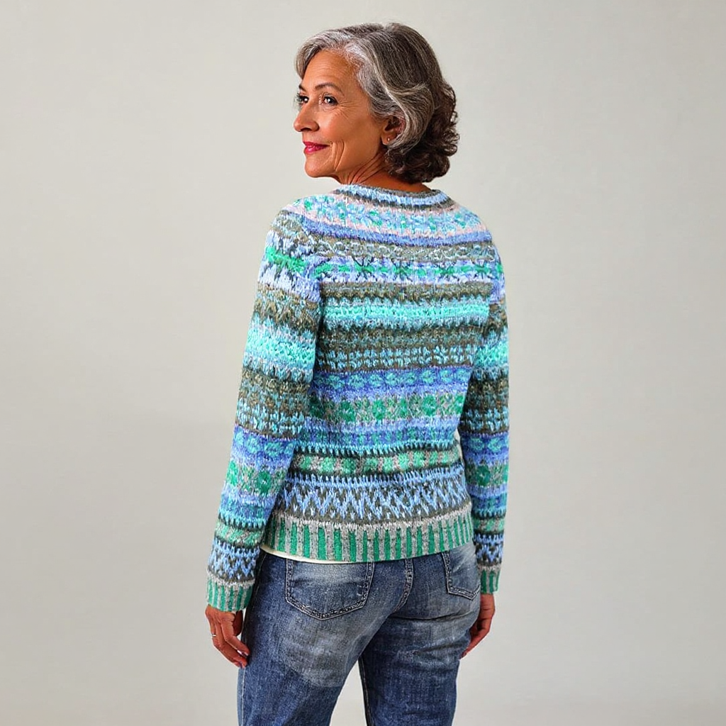Women’s Cozy Patterned Knit Sweater