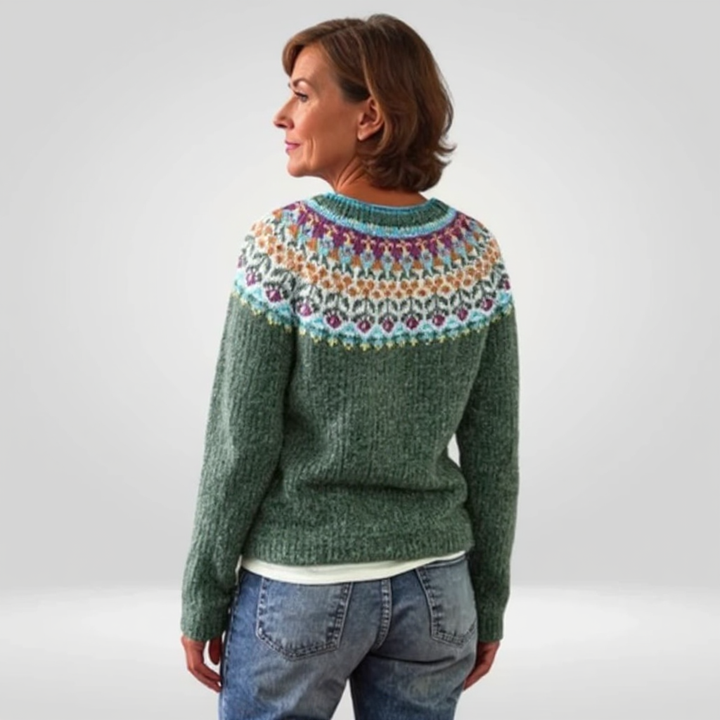 Women’s Icelandic Patterned Pullover Sweater