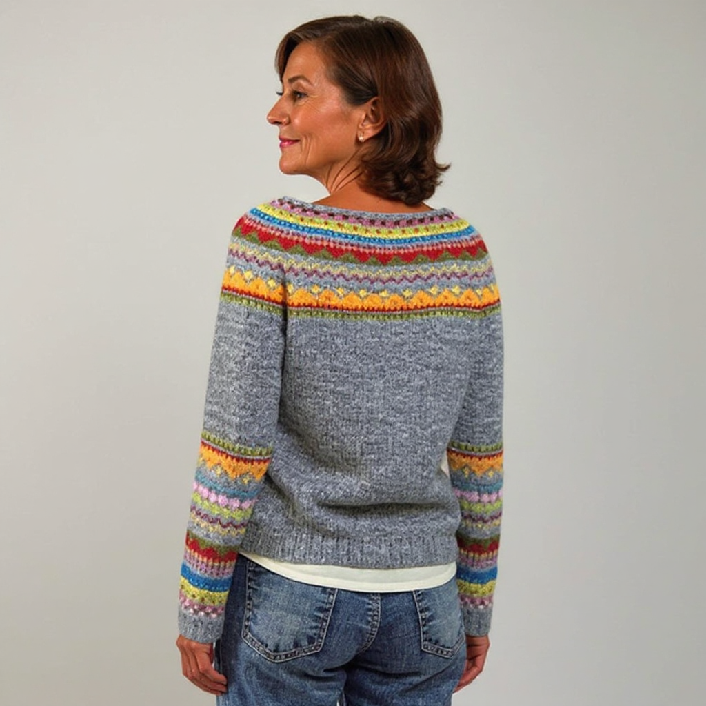 Women’s Icelandic Pattern Crewneck Sweater