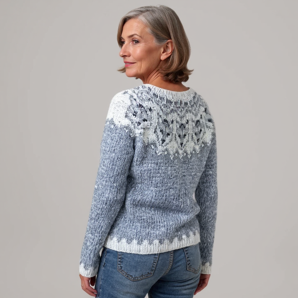 Women’s Icelandic Pattern Knit Sweater