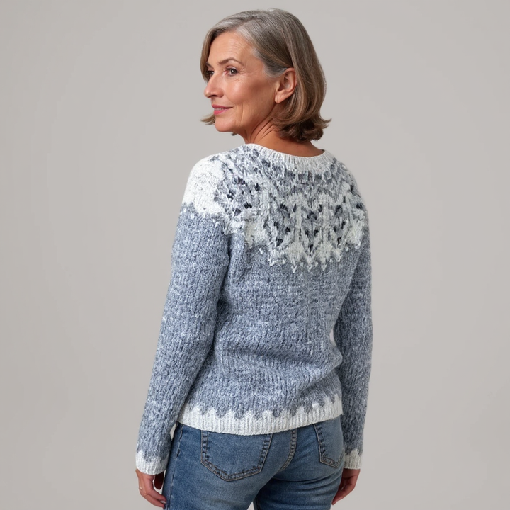 Women’s Icelandic Pattern Knit Sweater