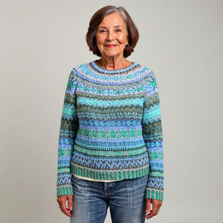 Women’s Cozy Patterned Knit Sweater