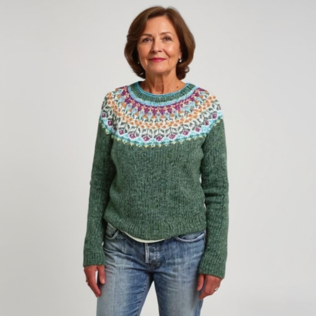 Women’s Icelandic Patterned Pullover Sweater