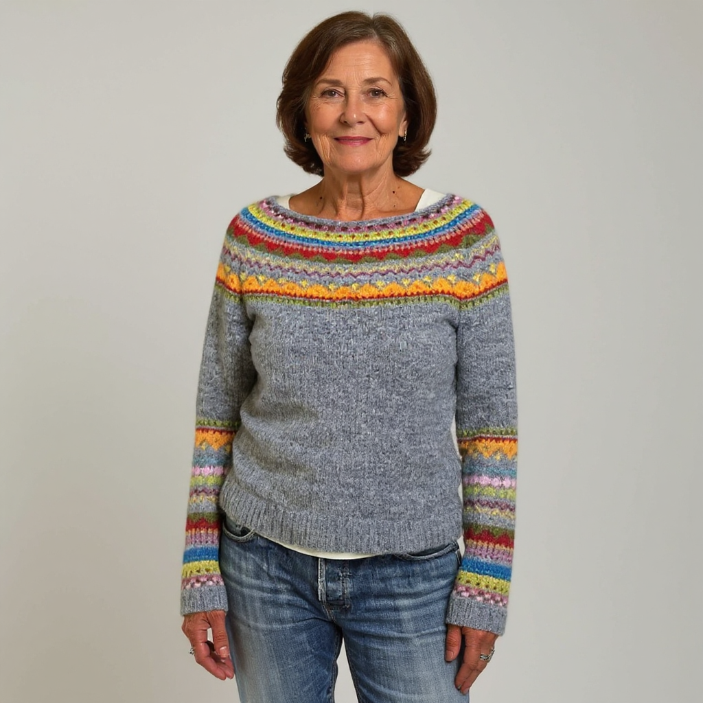 Women’s Icelandic Pattern Crewneck Sweater