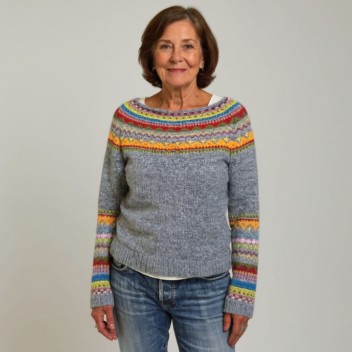 Women’s Icelandic Pattern Crewneck Sweater