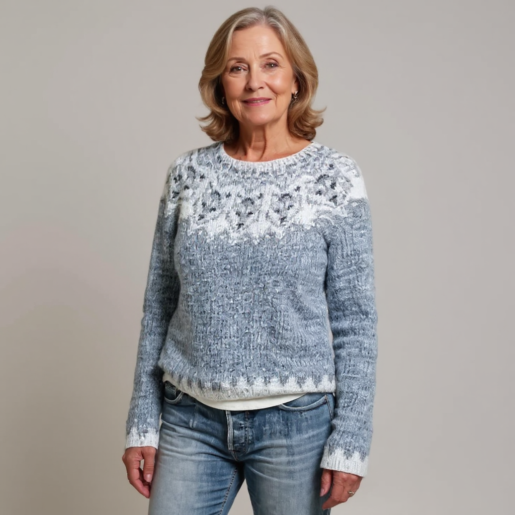 Women’s Icelandic Pattern Knit Sweater