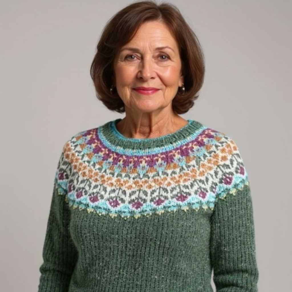 Women’s Icelandic Patterned Pullover Sweater