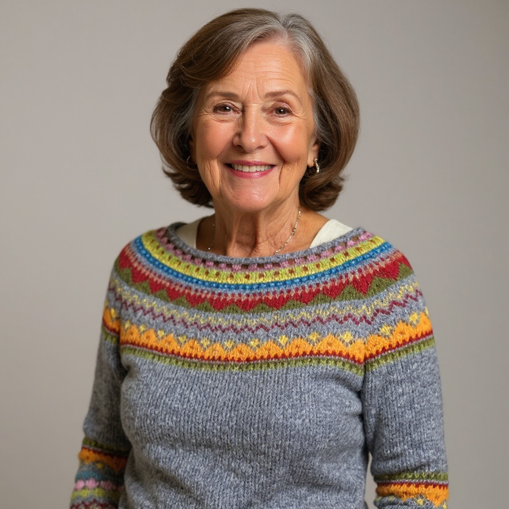 Women’s Icelandic Pattern Crewneck Sweater