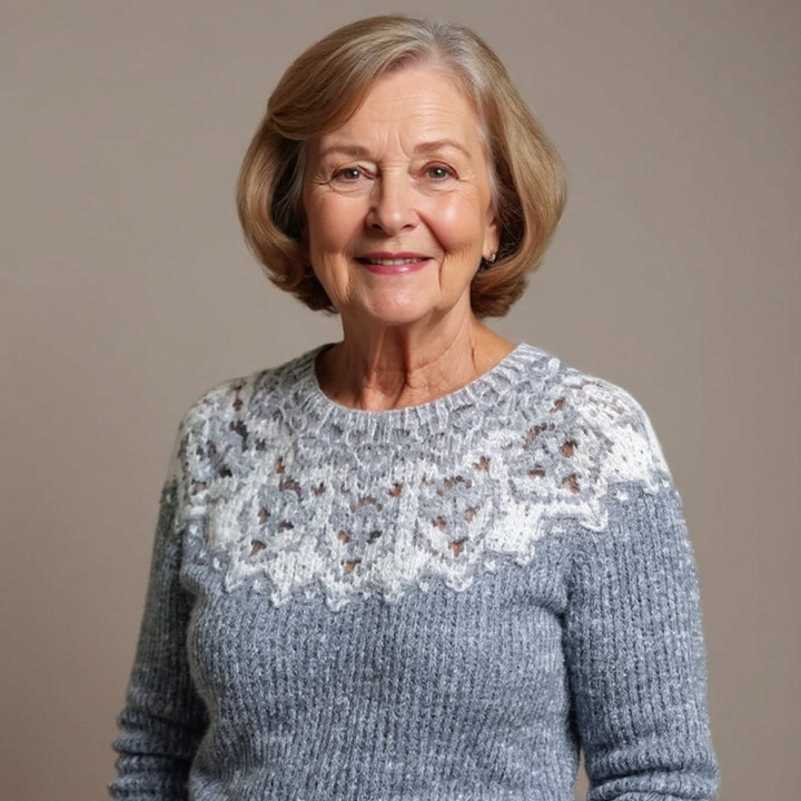 Women’s Icelandic Pattern Knit Sweater