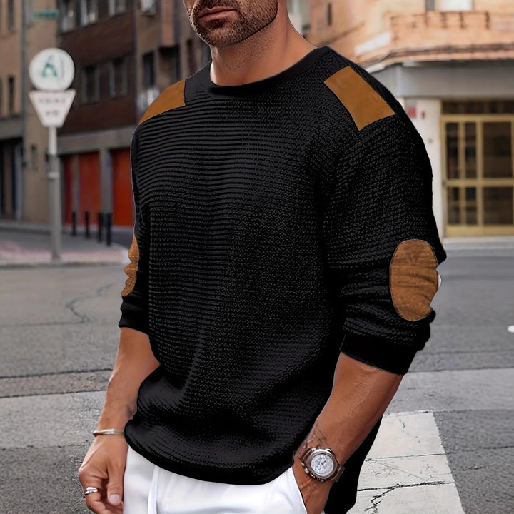 Men’s Textured Crewneck Sweater