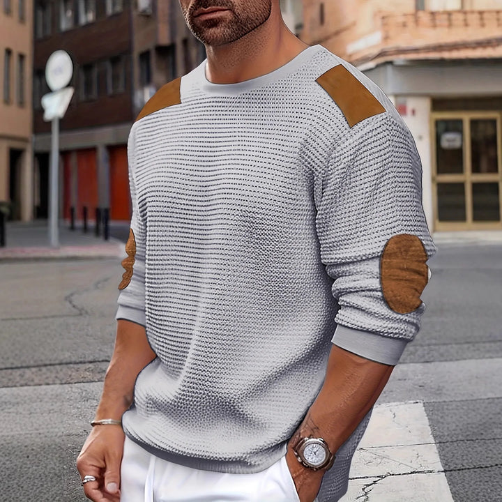 Men’s Textured Crewneck Sweater