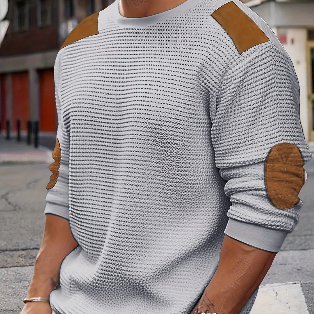Men’s Textured Crewneck Sweater
