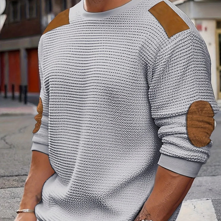 Men’s Textured Crewneck Sweater