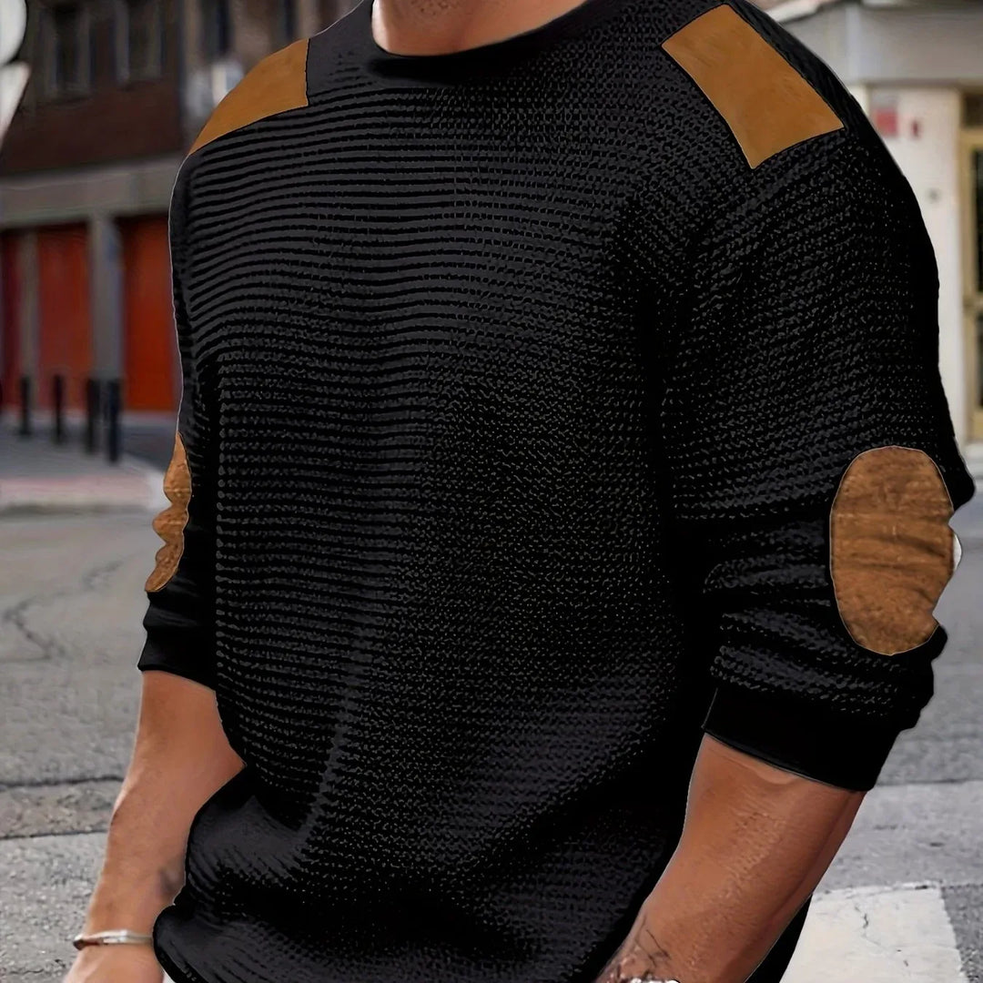 Men’s Textured Crewneck Sweater