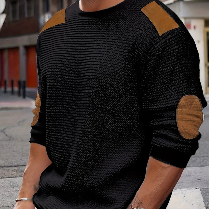 Men’s Textured Crewneck Sweater