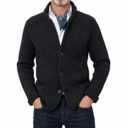 Men’s Stand-Collar Knit Cardigan