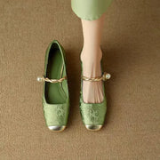 Women’s Buckle Strap Closed Toe Mary Jane Shoes