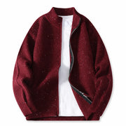 Men’s Zip-Up Textured Knit Cardigan