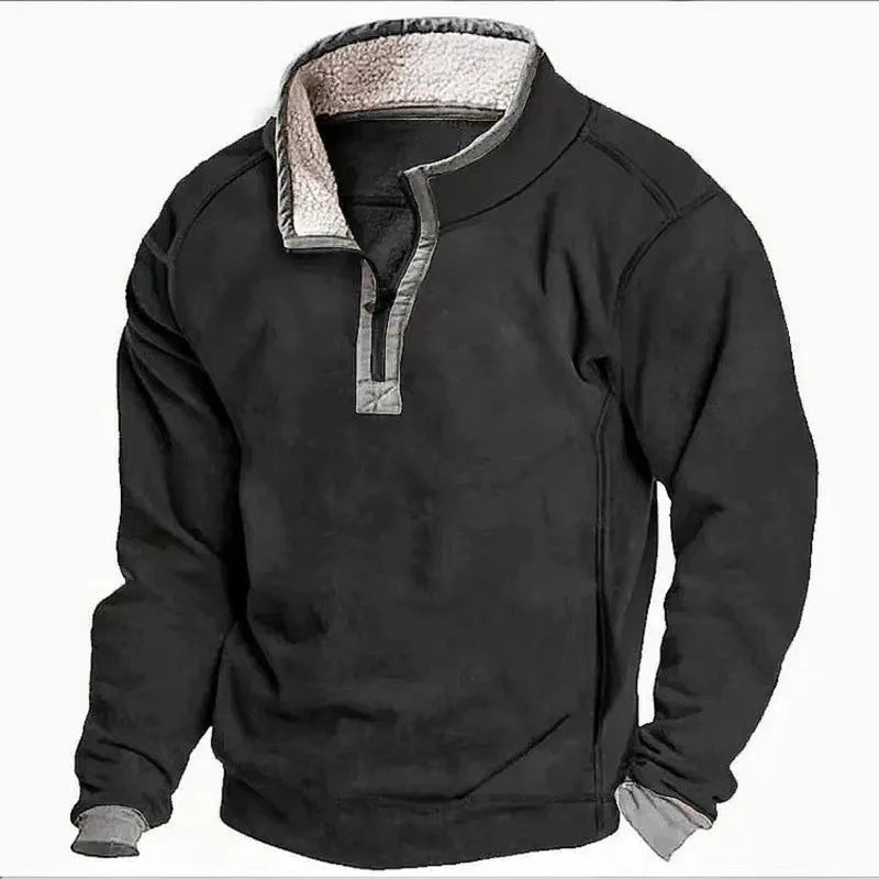 Men’s Rugged Quarter-Zip Long Sleeve Pullover