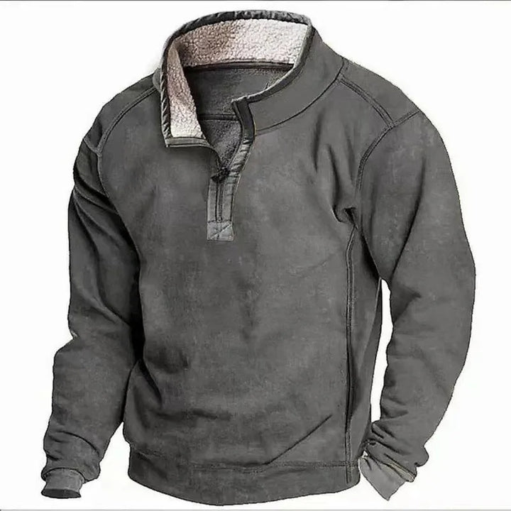 Men’s Rugged Quarter-Zip Long Sleeve Pullover